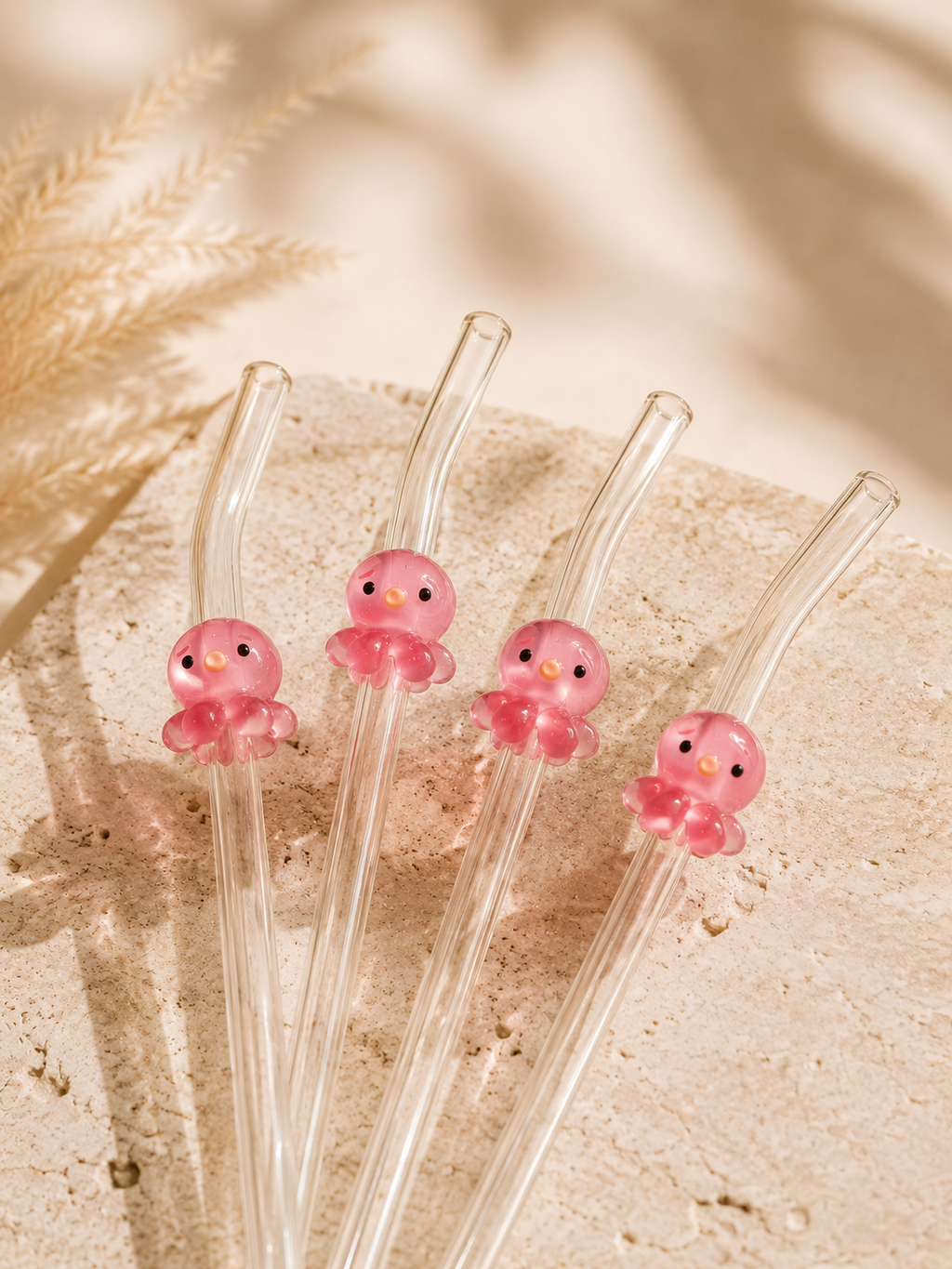 Paille en Verre Poulpe – Édition Plage